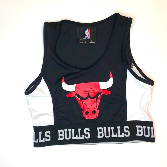 NBA Other - NBA Chicago Bulls Black Red Sports Bra Crop Top